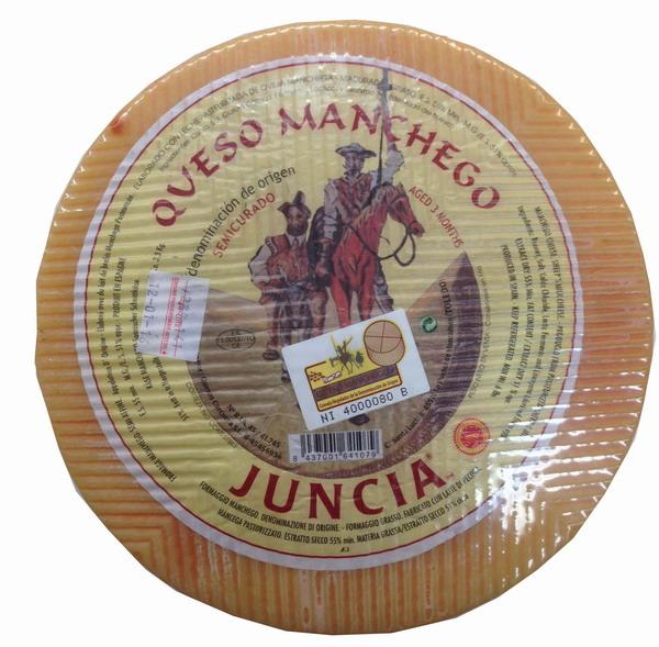 Original Manchego Schafskäse D.O. 3 Monate / Queso Manchego Semicurado - 3,3 Kg